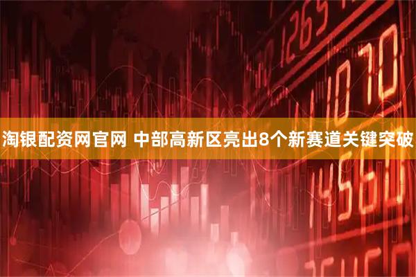 淘银配资网官网 中部高新区亮出8个新赛道关键突破